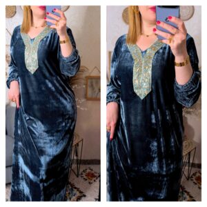 🌺Robe velours 🌺 grise